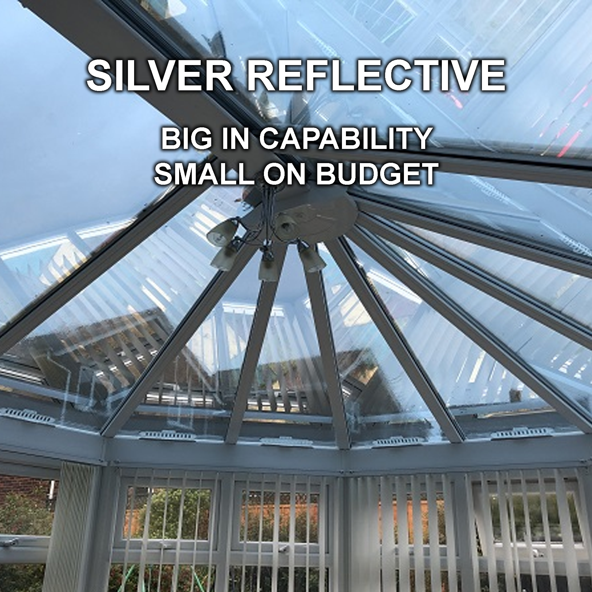 PRO WINDOW TINTING FILM 152cm x 10m EXTERNAL PLASTIC REFLECTIVE SILVER 20 CONSERVATORY ROOF FROM £11.99 